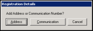Registration - Registration Details - Add Address or Communication Number?